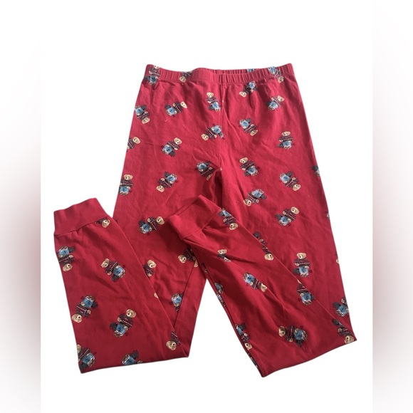 Ralph Lauren Polo Bear Christmas Leggings Youth Girl size 12 - Picture 1 of 5